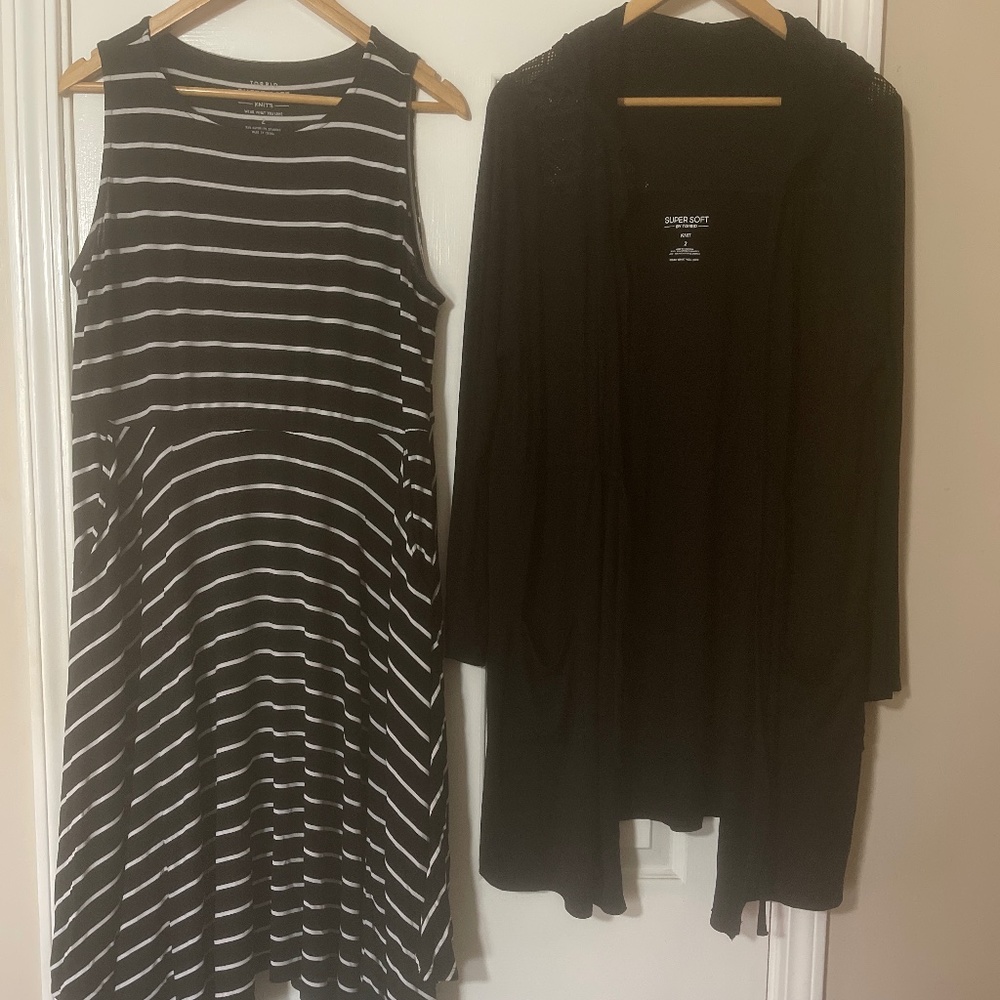 Torrid Super Soft Knits Dress & Hooded Cover Up Jacket